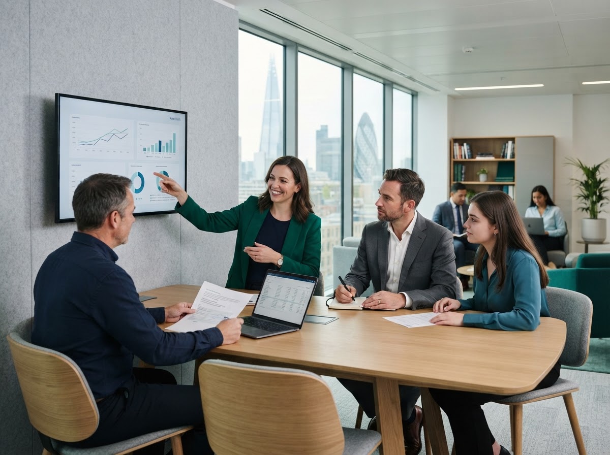 Nexis Wealth analyst reviewing portfolio data on screen